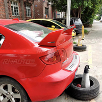 Alerón para Mazda 3 2006 07 2008 09 2010 11 2012 2013, Material ABS, Aspecto de Fibra de Carbono, Alerón Trasero, Accesorios Deportivos, Kit de Carrocería