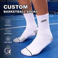 Chaussettes de basket-ball personnalisées avec broderie de logo, chaussettes de sport en tissu éponge, chaussettes de basket-ball en coton de qualité supérieure, vente en gros