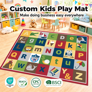 Tapis de jeu interactif pour enfants, tapis de puzzle routier avec voitures de dessin animé, pour chambre d'enfant, salle de jeux intérieure - Product Image 1