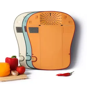 new popular 6 In 1 Multi-functional Kitchen Foldable Plastic Collapsible Chopping Block Flexible Cheese Coloured Cutting Board