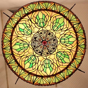 Lámpara Colgante de Vidrio Tiffany LED de 18 Pulgadas, Estilo Europeo y Americano, Hecha a Mano, Soldada con Estaño, Luz Blanca Cálida Suave, Voltaje Universal, 2 Años de Garantía - Product Image 6