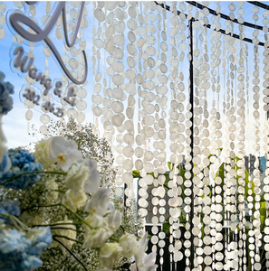Set de Decoración para Bodas en el Bosque LANJO, Piezas Naturales de Madreperla y Mica para Fondo de Techo y Campanas de Viento para Entrada - Product Image 1