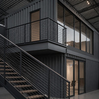 Maison mobile préfabriquée écologique, maison modulaire en conteneur, villa miniature pré-assemblée avec structure en acier, cabane portable