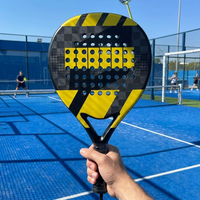 Raquette de padel en carbone 18K en gros, logo personnalisé, haute performance, noyau en mousse EVA souple, pour entraînement et compétition adulte