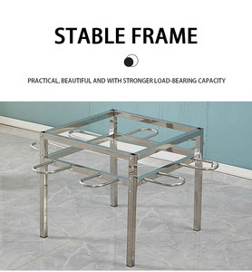 Ensemble table et chaises en acier inoxydable pour 4/6/8 personnes Chaises <span class=keywords><strong>de</strong></span> table à manger connectées pour le personnel <span class=keywords><strong>de</strong></span> la cantine Fast Food et <span class=keywords><strong>Snack</strong></span> <span class=keywords><strong>Bar</strong></span> - Product Image 3