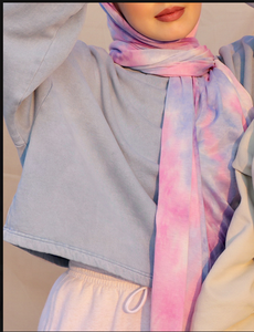 Hijab <span class=keywords><strong>Boutique</strong></span> para mujer de alta calidad <span class=keywords><strong>Bohemia</strong></span> Tie-dye bufanda de algodón de Color sólido Hijab Indonesia pañuelo para la cabeza para mujer - Product Image 5