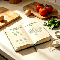 Carnet de recettes personnalisé en cuir PU rigide avec gaufrage – Cadeau idéal
