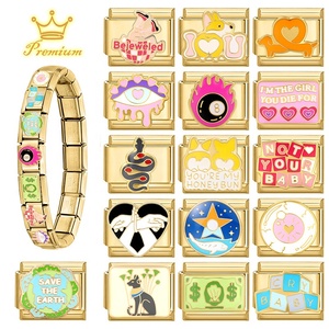 Pulsera Modular Italiana Multifuncional de Acero Inoxidable con Forma de Animal, Creativa, Dorada, Dulce y Fresca, para DIY Transfronterizo - Product Image 2
