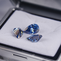 Saphir Teardrop Moissanite Gemstone Lâche Bleu Foncé Coupe Poire avec Fancy Teardrop Design