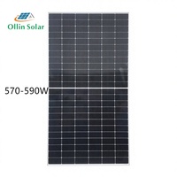 Panneau solaire monocristallin PERC à demi-cellules haute efficacité 550W-625W, service OEM