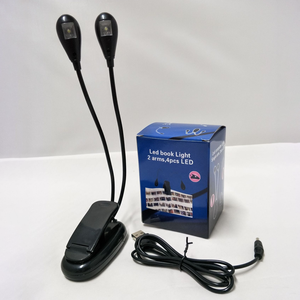 Lampe de lecture LED mini à clipser <span class=keywords><strong>pour</strong></span> pupitre de musique, alimentée par USB/piles AAA, flexible <span class=keywords><strong>pour</strong></span> l'étude et la lecture en chambre - Product Image 2