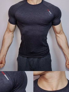 Slim Fit Casual Sports T <b>Shirt</b> Breathable Running Gym <b>Compression</b> <b>Shirt</b> Workout <b>Shirts</b> for Men - Product Image 4