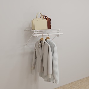 Bán Buôn Kim Loại Modular Tủ Quần Áo Tùy Chỉnh Đi Bộ Trong Cloakroom DIY Quần Áo Kệ Hệ Thống Cho Tường Kệ Đồ Nội Thất - Product Image 3