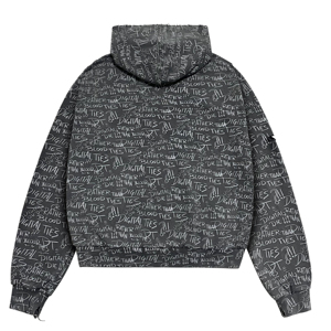 [Envío Inmediato] Sudadera con Capucha y Cremallera para Hombre 2026, Estilo Graffiti, Lavado Vintage, Streetwear, Alta Calidad - Product Image 2