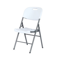 Offre Spéciale : Ensemble Table et Chaises Pliantes Rectangulaires Modernes en Plastique, Empilables et Inclinables, Idéal pour la Maison, l'Extérieur et le Bureau