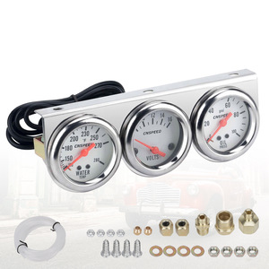 CNSPEED - Juego de 3 indicadores mecánicos para coche de 2 pulgadas y 52 mm, indicadores de temperatura del agua, presión del aceite y voltímetro, para vehículos - Product Image 2
