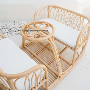 Mecedora de ratán hecha a mano para niños | Muebles ecológicos para niños pequeños para guardería Montessori y uso en dormitorio - Product Image 2