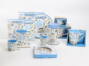Taza de cerámica personalizada con diseño de ciudad griega, taza de leche de café y agua <span class=keywords><strong>para</strong></span> invitados turísticos, recuerdo de Grecia - Product Image 6