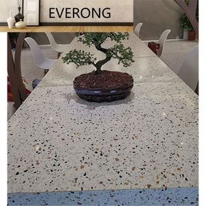 Table basse en <span class=keywords><strong>béton</strong></span> écologique, bloc de ciment, cristal rond, terrazzo - Product Image 3