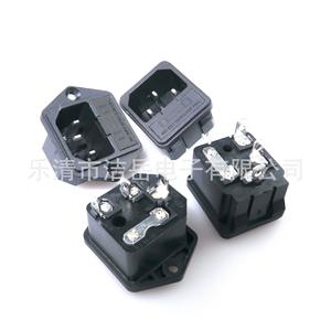 Enchufe de alimentación Ac-02 Ac-03 con fusible, voltaje nominal de 6A 220V, tipo con orificios para tornillos de fijación para comercio exterior - Product Image 3