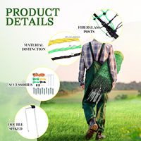 Kit de Filet Électrique pour Volaille 48 pi x 164 pi, Clôture Solaire Électrique pour Poulets, Canards et Dindes, Installation Facile, 0,53 Joule