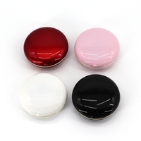 Boîte à bijoux de forme ronde, emballage de bijoux avec Logo personnalisé, boîte à bagues en plastique avec lumière Led