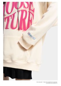 Sudaderas con Capucha Extra Grandes Coreanas con Cordón y Estampado de Logotipo Personalizado Impreso en 3D para Niñas Adolescentes - Product Image 6