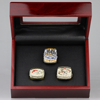 Juego de 3 Anillos de Campeonato de los Denver Broncos de 1997, 1998 y 2015 para Hombre, Regalo, Joyería, Accesorios