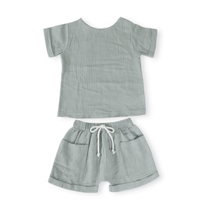 Set <span class=keywords><strong>Pigiama</strong></span> Estivo a Due Pezzi per Bambine, Maniche Corte, 100% Cotone, Personalizzabile, Vendita all'Ingrosso - Product Image 3