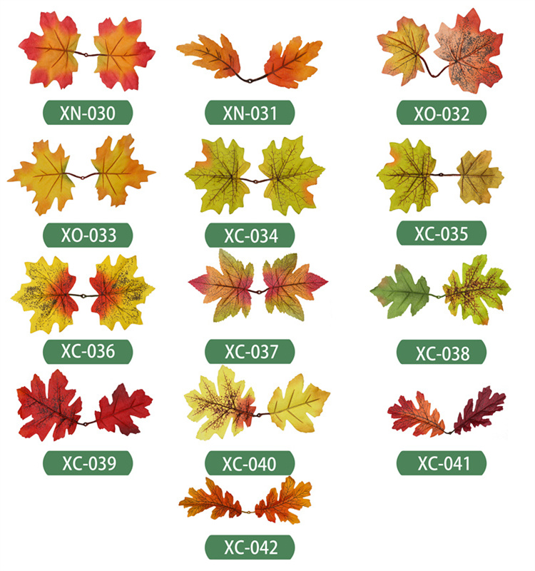 Artificial Autumn Fall Maple Leaves Garland  for Thanksgiving  Home Decoration