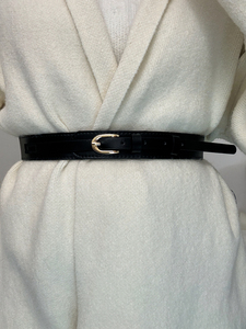 <span class=keywords><strong>Ceinture</strong></span> de <span class=keywords><strong>taille</strong></span> ovale en alliage haut de gamme pour femmes <span class=keywords><strong>Ceinture</strong></span> en <span class=keywords><strong>cuir</strong></span> tendance décontractée pour jupes robes et manteaux - Product Image 4