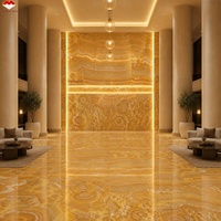 Grande dalle d'onyx orange polie moderne et imperméable pour mur, sol, plan de travail de cuisine, salle de bain, évier, table à manger, hôtel, villa, hall d'entrée