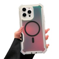 Nouvelle coque de téléphone magnétique à changement progressif pour 17air16E 15 14ProMax, antichute aux quatre coins, pour hommes et femmes, tendance