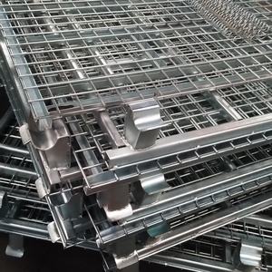 Contenitori pieghevoli in rete metallica pieghevoli per gabbie in metallo <span class=keywords><strong>matel</strong></span> pieghevoli in rete metallica contenitori pieghevoli per magazzino contenitore di stoccaggio - Product Image 2