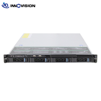 Boîtier de serveur compact 1U à 4 baies avec option de planche arrière Hotswap SATA MCIO et alimentation redondante