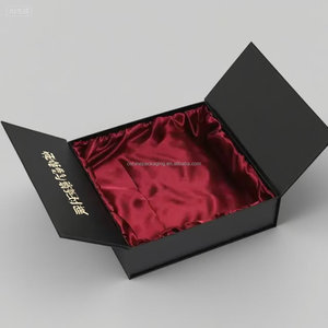 Tùy Chỉnh Sang Trọng Matt Cứng Nhắc Tông Rượu Thiết Lập Bao Bì Hộp Miếng Bọt Biển Cho Rượu Sâm Banh Whisky Rượu Vang Đỏ Chai Thủy Tinh Giấy Hộp Quà Tặng - Product Image 3