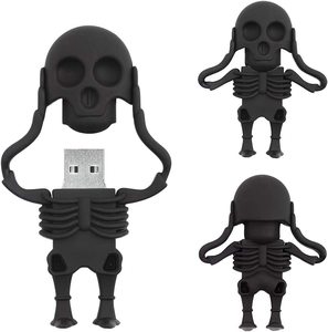 Gitra Kho bán buôn <span class=keywords><strong>PVC</strong></span> 4GB 8GB 16GB 32GB 64GB Skull <span class=keywords><strong>USB</strong></span> Flash Drive phim hoạt hình U <span class=keywords><strong>Stick</strong></span> Memory <span class=keywords><strong>Stick</strong></span> món quà tốt nhất cho Halloween - Product Image 1