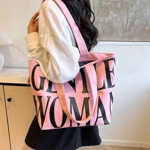 Hot Selling Custom Printed Logo Tote Shopping Cotton Fashion <b>Canvas</b> <b>Bag</b> <b>Canvas</b> <b>Large</b> With Handle Tote <b>Bag</b> - Product Image 2