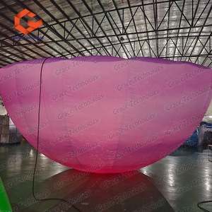 Hémisphère gonflable rose lumineux en forme de planète pour la décoration de parcs et de places - Product Image 3