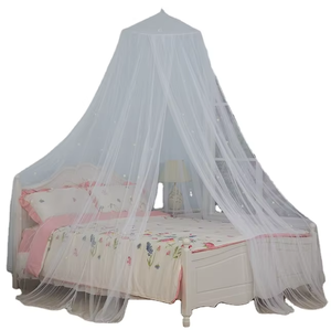 Moustiquaires rondes suspendues en forme de <span class=keywords><strong>cloche</strong></span>, pliables, blanches, 100 % polyester respirant, pour <span class=keywords><strong>lit</strong></span> ou enfant, vente en gros - Product Image 6