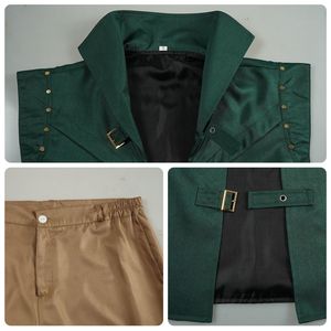 Costume de cosplay Flynn Ryder, gilet vert, pantalon marron, tenue de jeu de rôle pour adulte, tenue d'anime, printemps 2024 - Product Image 3