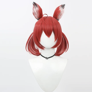 Accesorio de Disfraz de Halloween, Peluca de Cosplay de VTuber Karubi <span class=keywords><strong>Akami</strong></span> con Orejas, IDOL-018 - Product Image 3