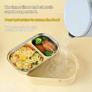 Lonchera Bento Rectangular de 500 ml para Estudiantes, Lonchera Infantil a Prueba de Fugas con Compartimentos de Acero Inoxidable y Cubiertos para la Escuela - Product Image 3
