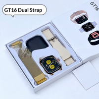 Montre connectée carrée GT16, tracker de santé et de forme physique avec surveillance de la fréquence cardiaque, écran TFT, charge sans fil