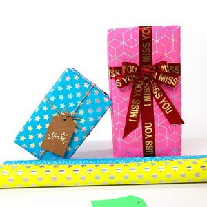 Wholesale 80g Birthday Classical Fluorescence Kraft <b>Paper</b> <b>Tissue</b> 43*300cm Gift Luxury Custom Packaging <b>Wrapping</b> <b>Paper</b> Roll - Product Image 5