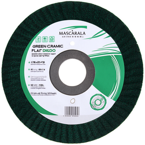 Green Ceramic Flat Flap Disc 178x22 Mm Fiberglass Support <b>Grinding</b> <b>Wheel</b> - Product Image 2