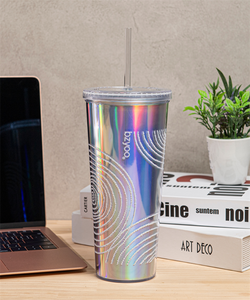 Venta al por mayor de alta calidad duradero vaso de acero inoxidable con pajitas para café - Product Image 4