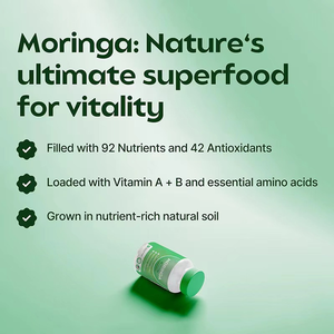 Melhores Cápsulas e Pó Puro de Moringa para Energia, Pele, Imunidade e Saúde Intestinal - Suplemento Natural de Superalimento Verde - Product Image 6