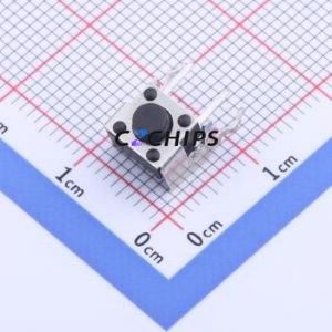 YTS1R0092CBT10 Tactile Switch Bent Lead Through Hole,6x6mm Switch Single Pole Single Throw Round Button 2.5N Right Angle Insert - Product Image 1