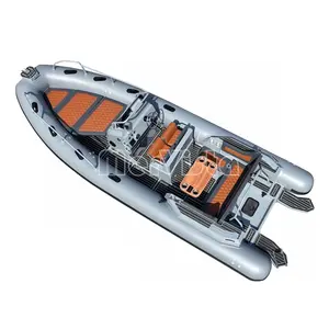 Deluxe 22ft Rigid RIB Hypalon/PVC Deep V Hull Rigid Schlauchboot für Salzwasser
